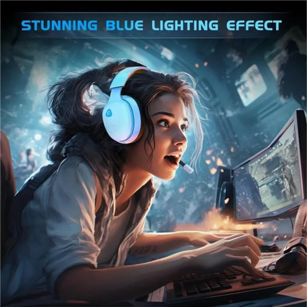 Wireless Gaming Headset for PC, PS4, PS5, Mac
